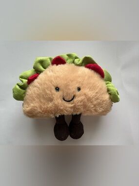 Cute Plush  Taco Keychain Bag Charm Yellow Kawaii Aesthetic Gift